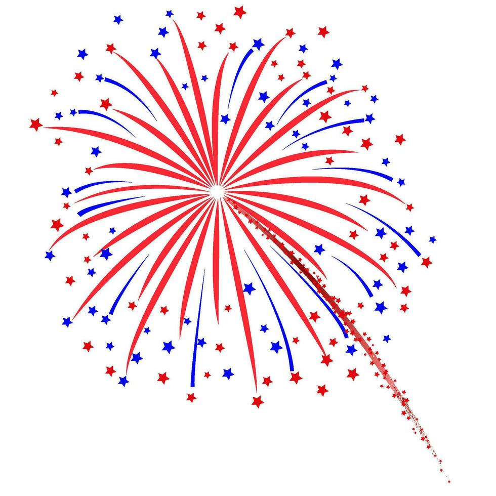 Firework design on white background vector