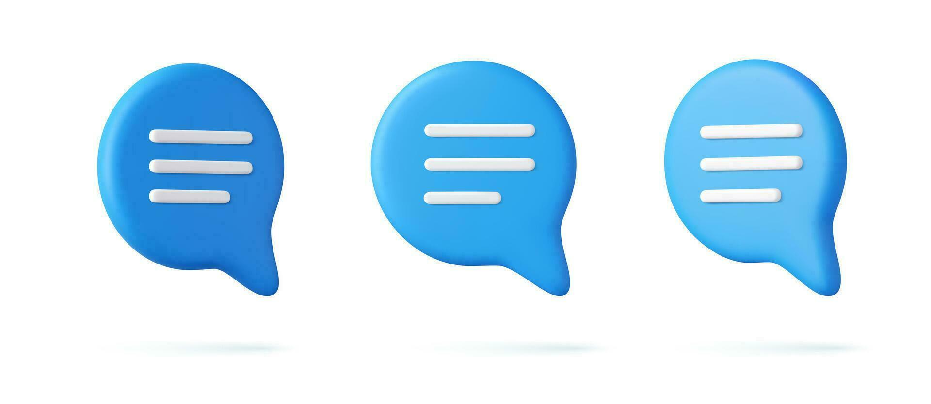 3d Blank white speech bubble pin vector