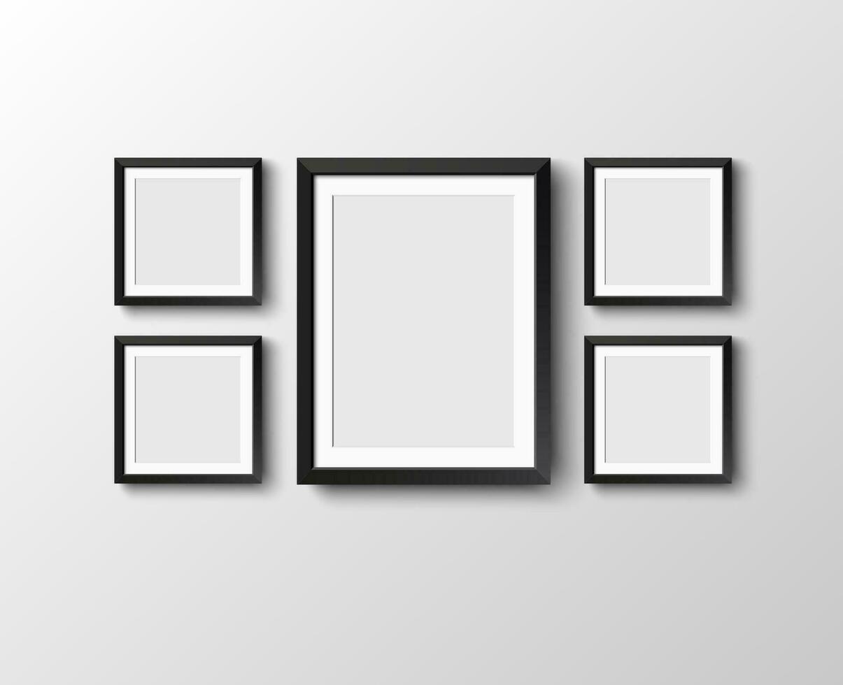 set of picture frames vector