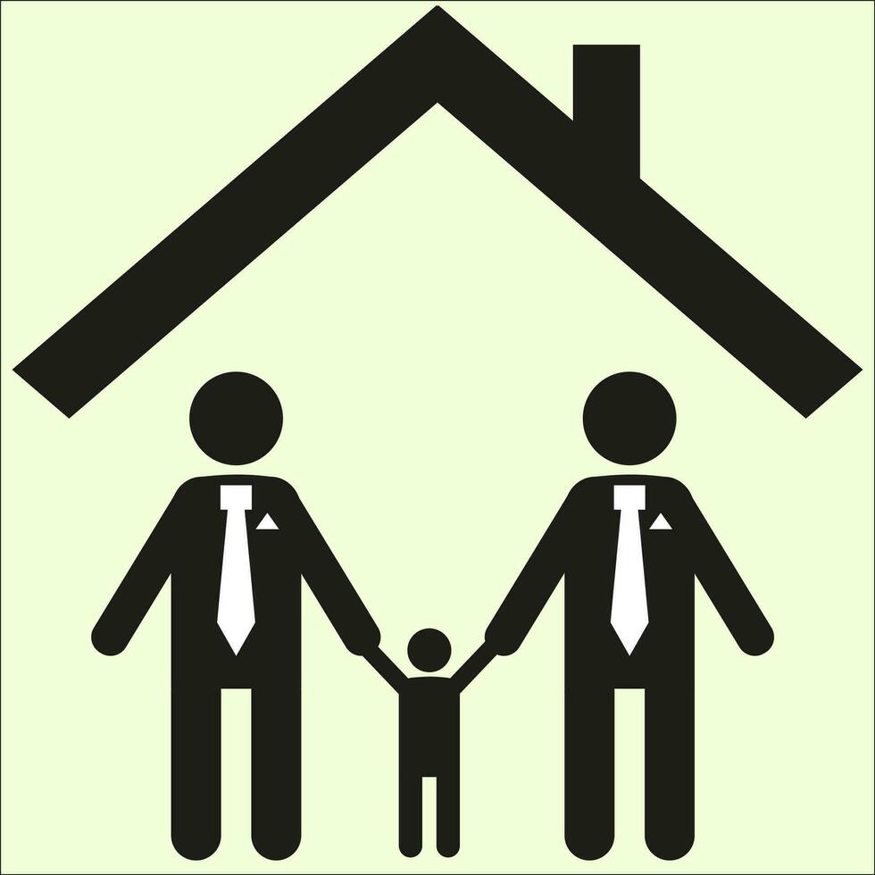 gay family icon. sexual orientation sign. vector