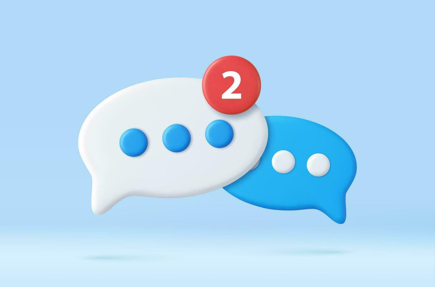 3d Blank white speech bubble pin vector