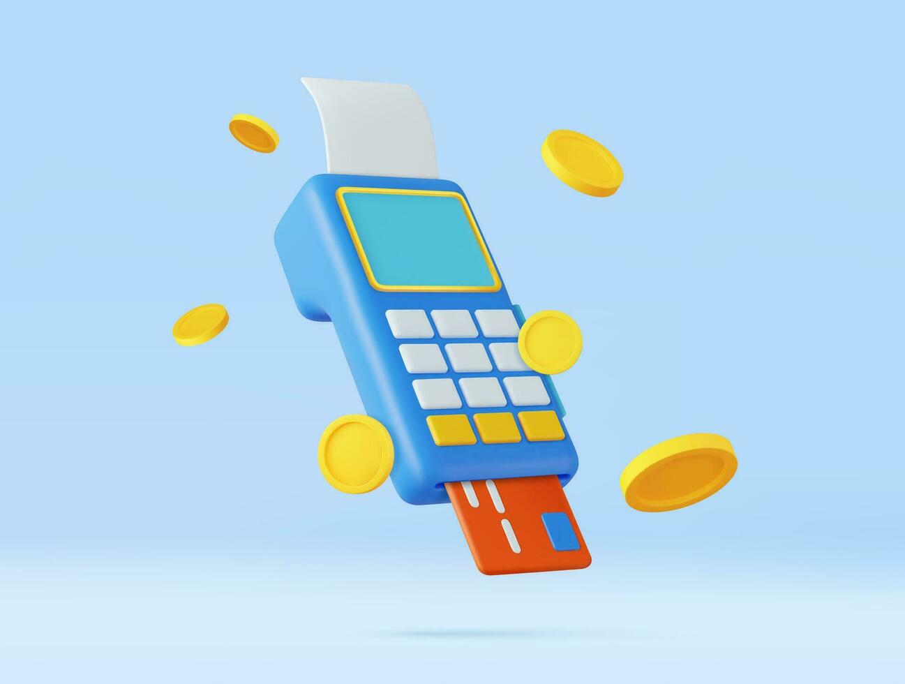 3d Online payment concept. vector