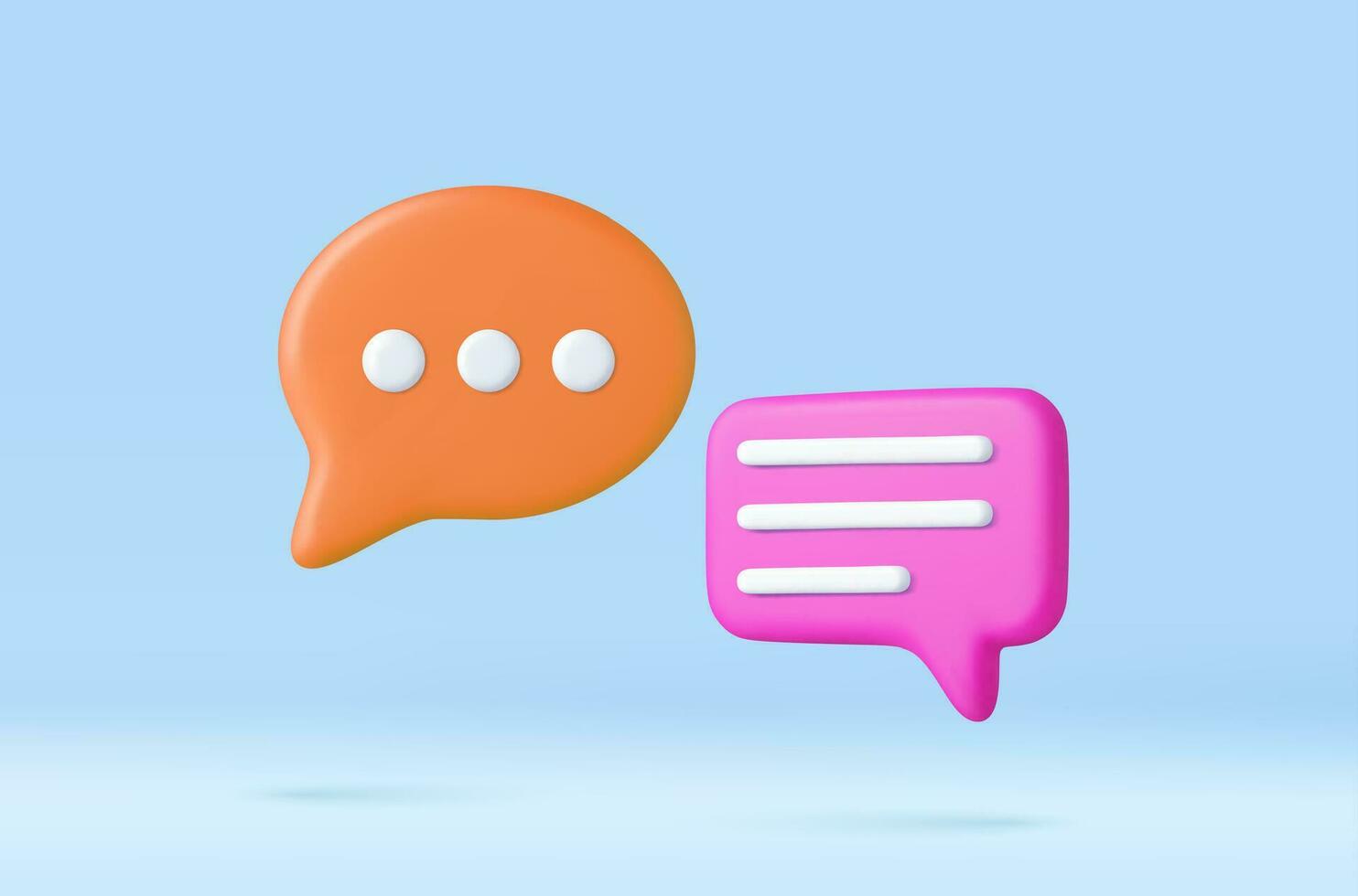 3d Blank white speech bubble pin vector