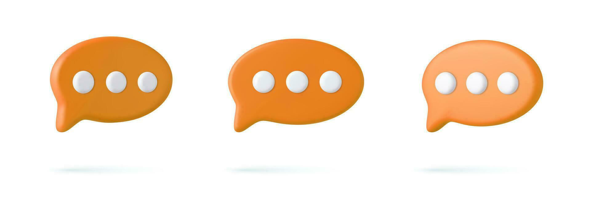 3d Blank white speech bubble pin vector