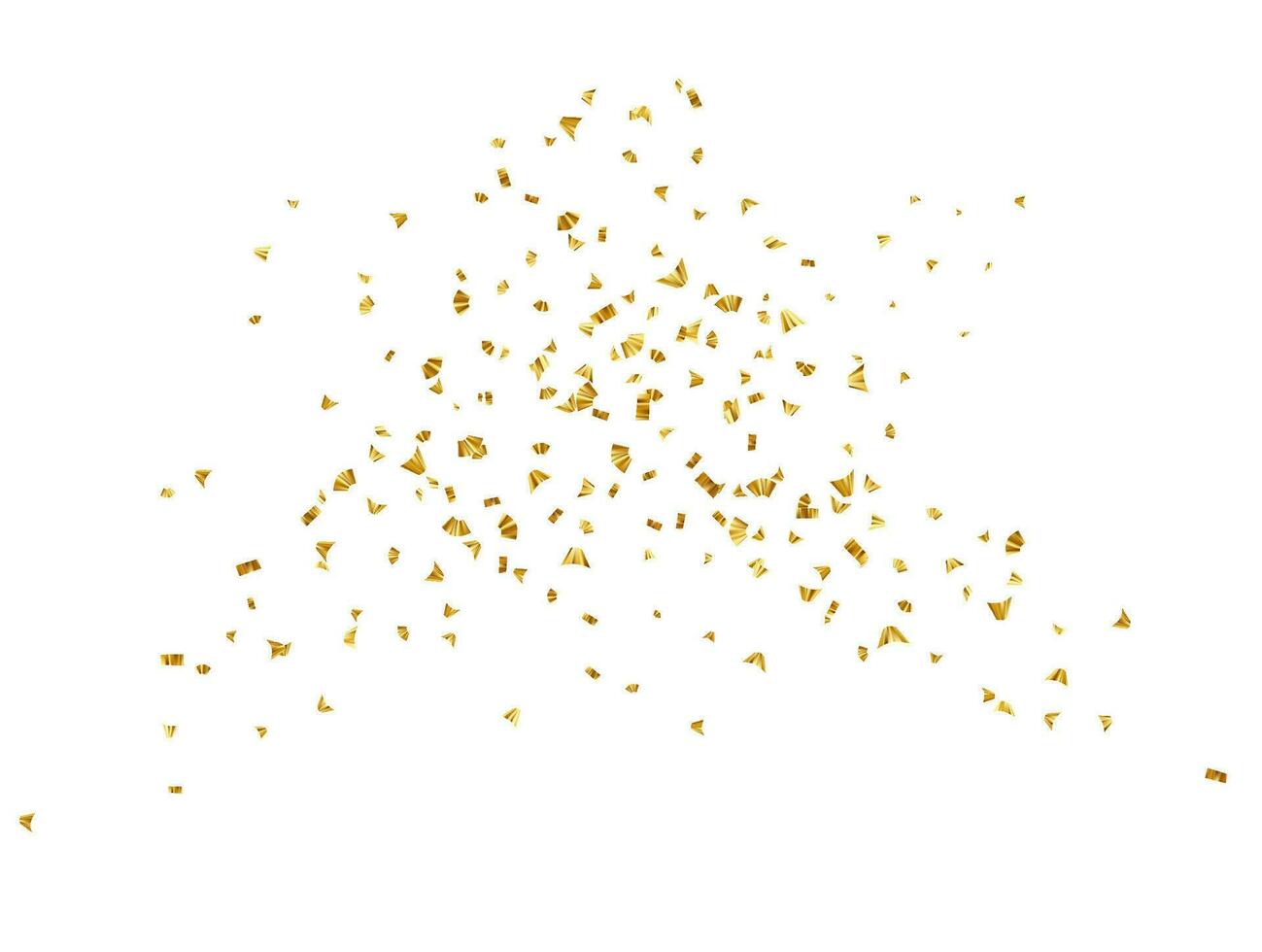 Falling shiny golden confetti vector