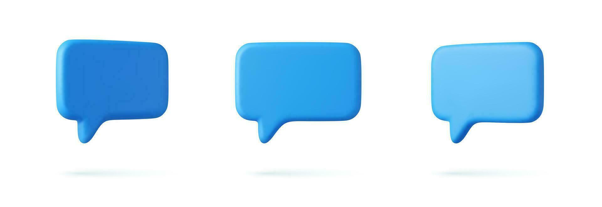 3d Blank speech bubble pin vector