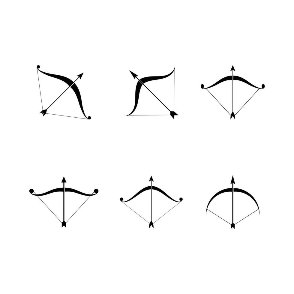 set of archer logo vector icon