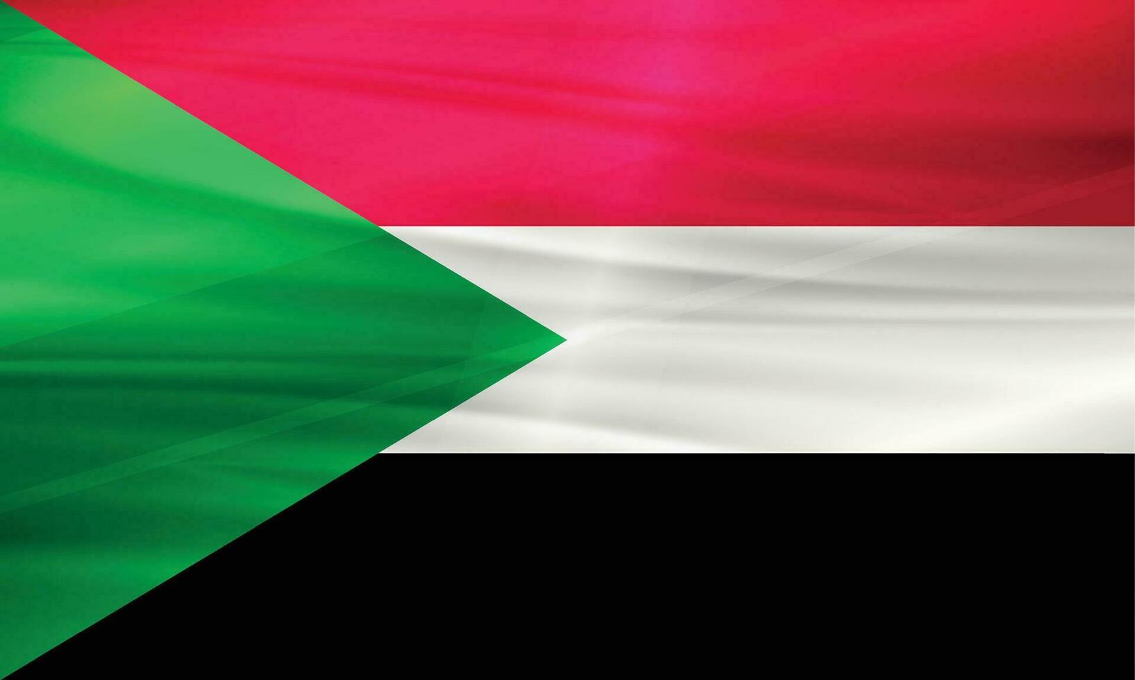 Illustration of Sudan Flag and Editable vector Sudan Country Flag