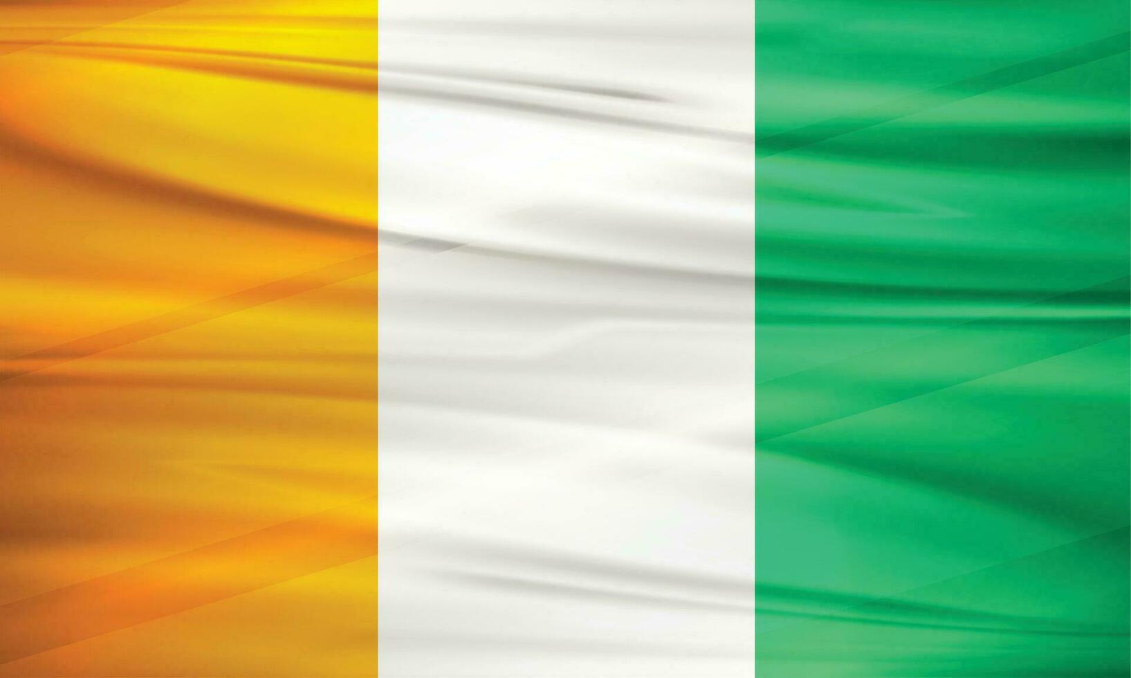 Illustration of Ivory Coast Flag and Editable vector Ivory Coast Country Flag