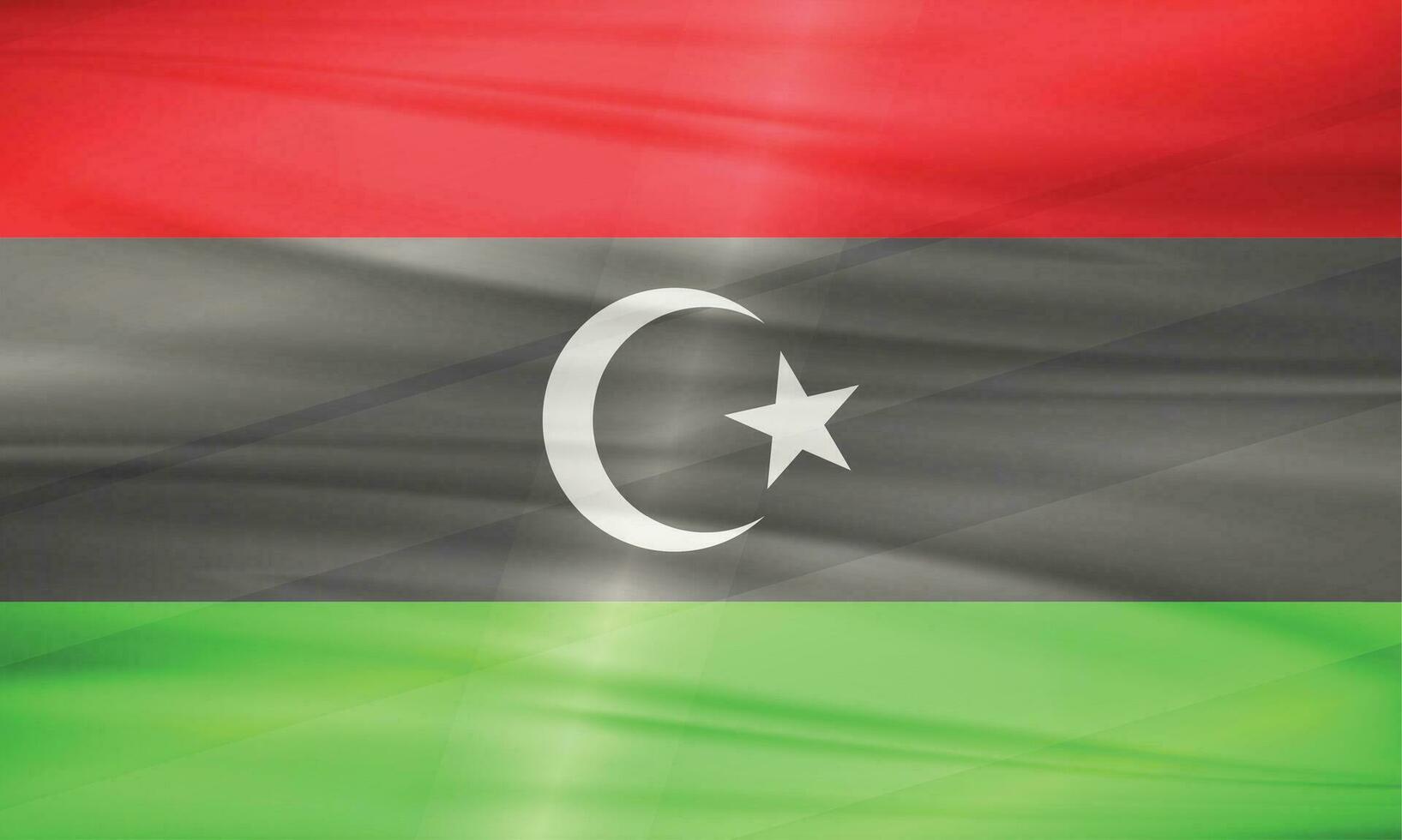 Illustration of Libya Flag and Editable Vector of Libya Country Flag