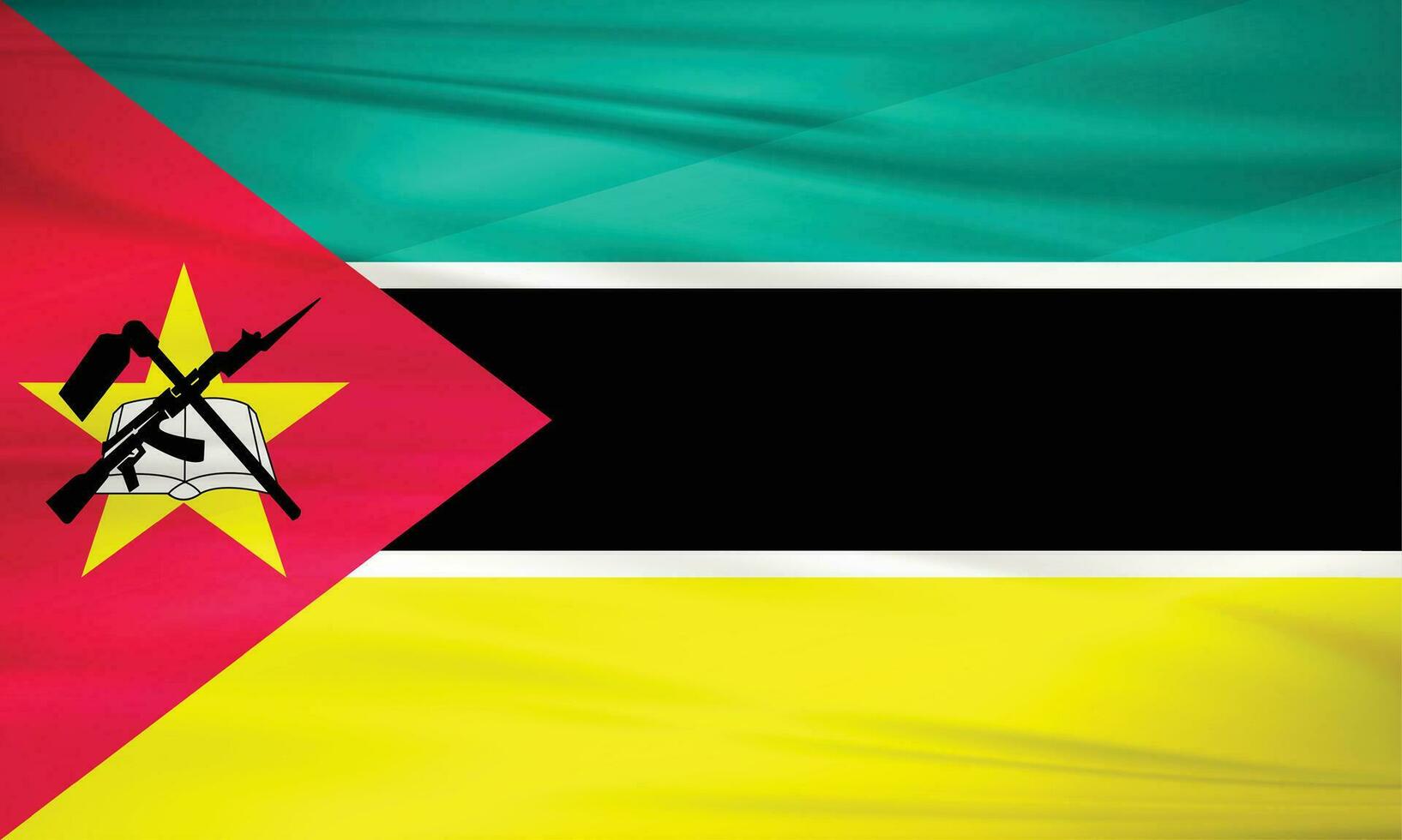 Illustration of Mozambique Flag and Editable vector Mozambique Country Flag