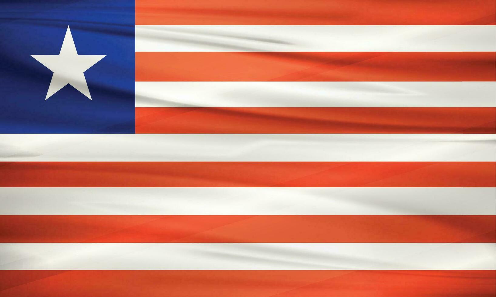 Illustration of Liberia Flag and Editable Vector Liberia Country Flag
