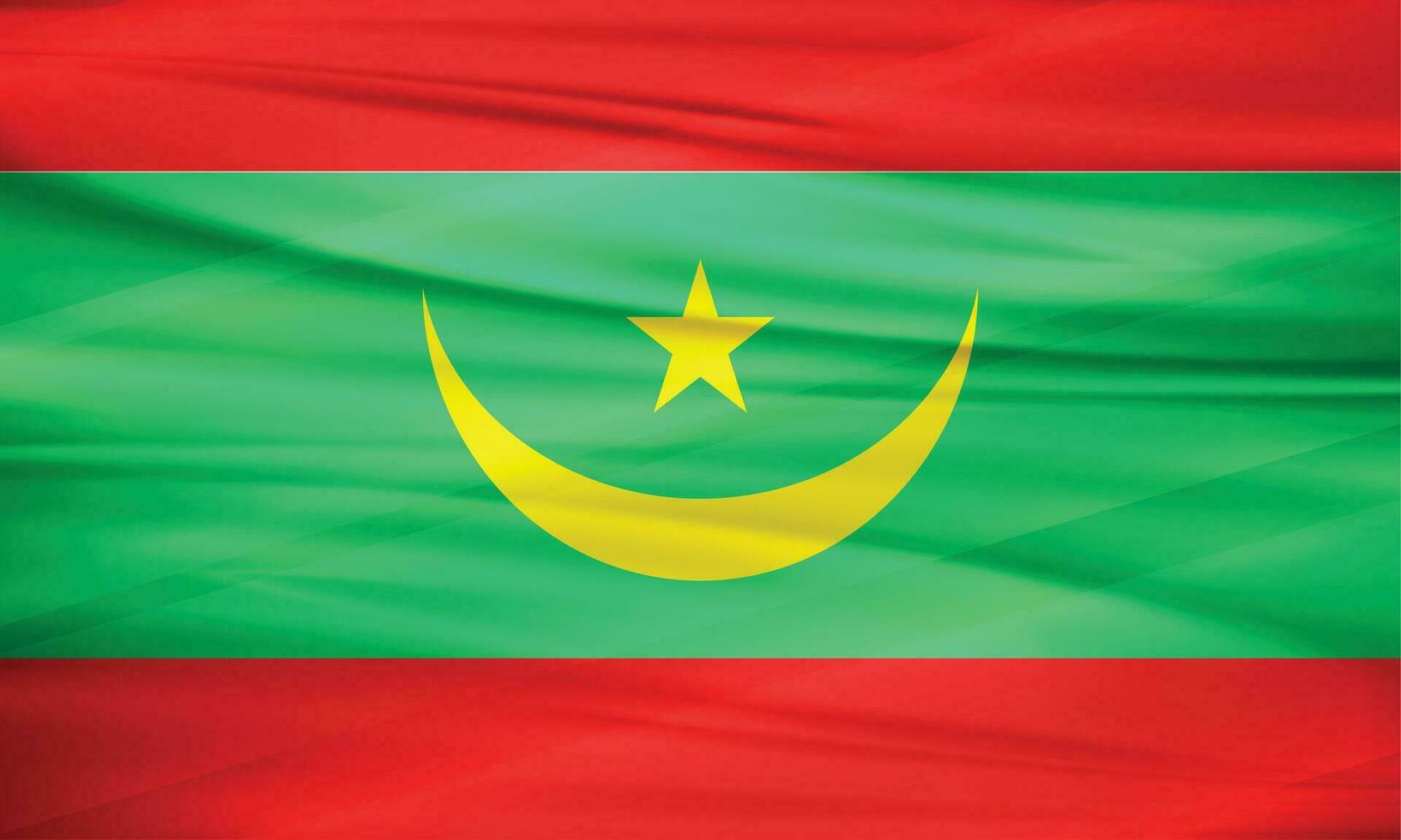 Illustration of Mauritania Flag and Editable Vector Mauritania Country Flag