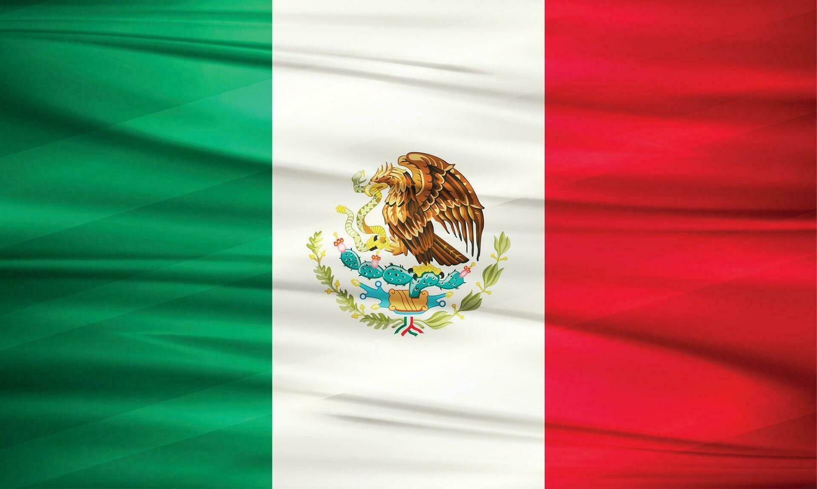 ilustración de mexico bandera y editable vector mexico país bandera