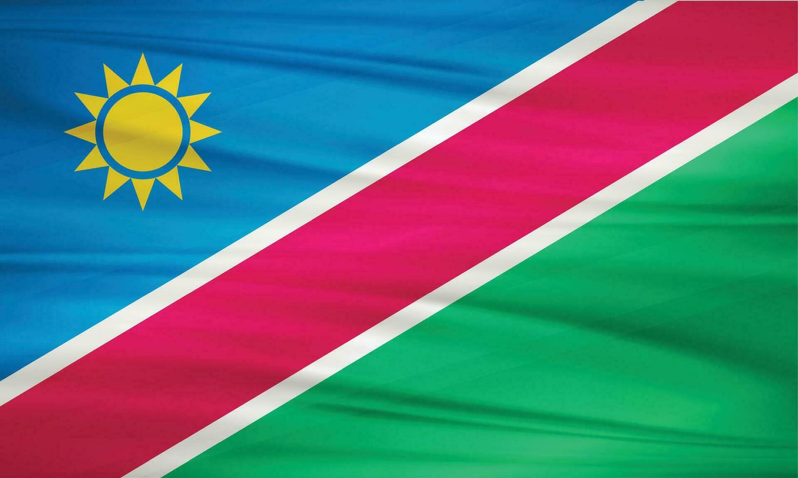 Illustration of Namibia Flag and Editable Vector of Namibia Country Flag