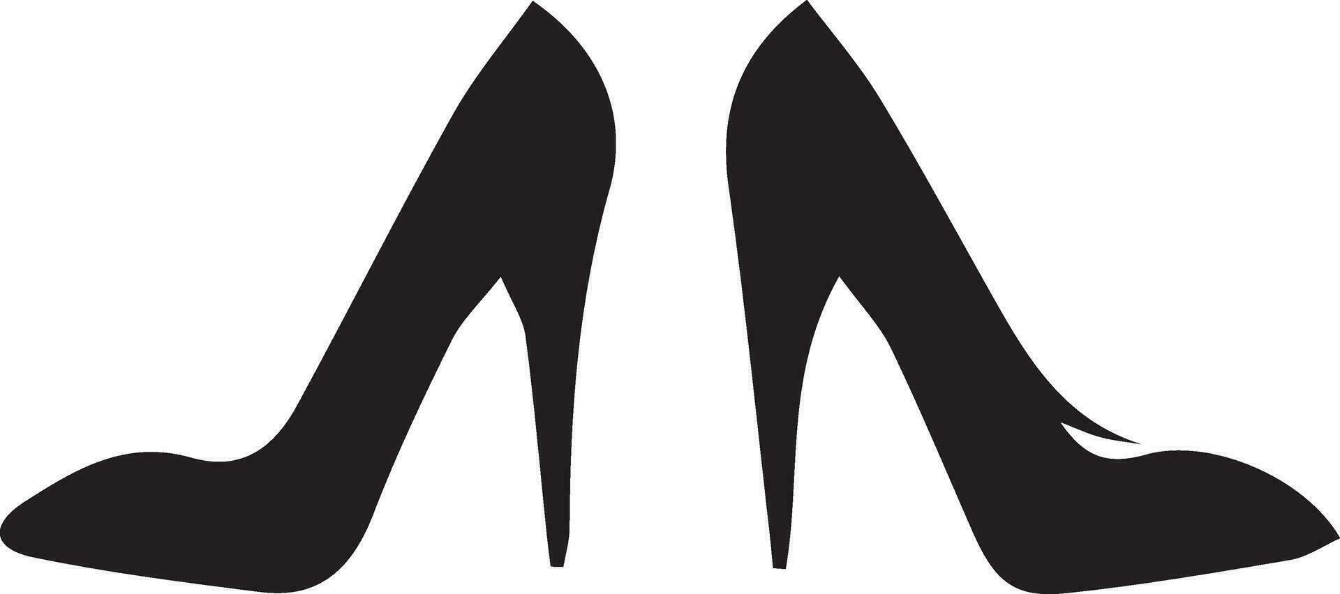 female shoes vector silhouette
