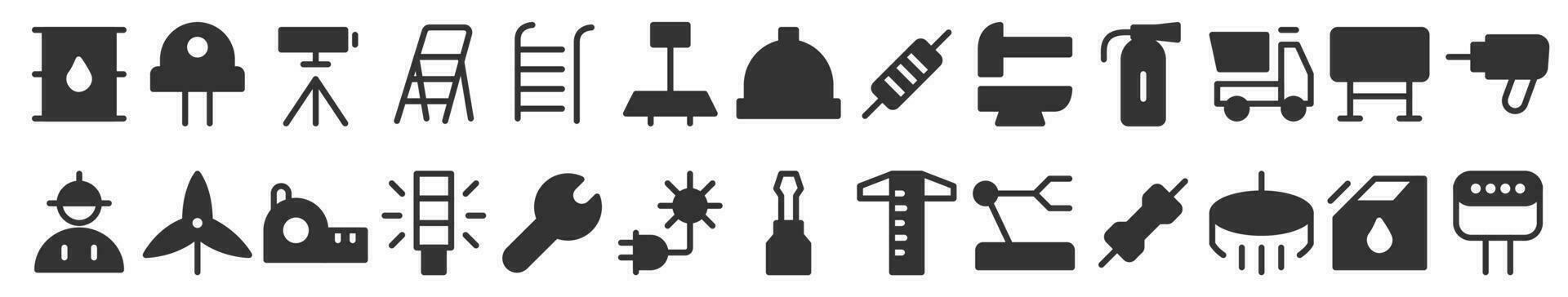 Industry and Environment icons. Vector illustration