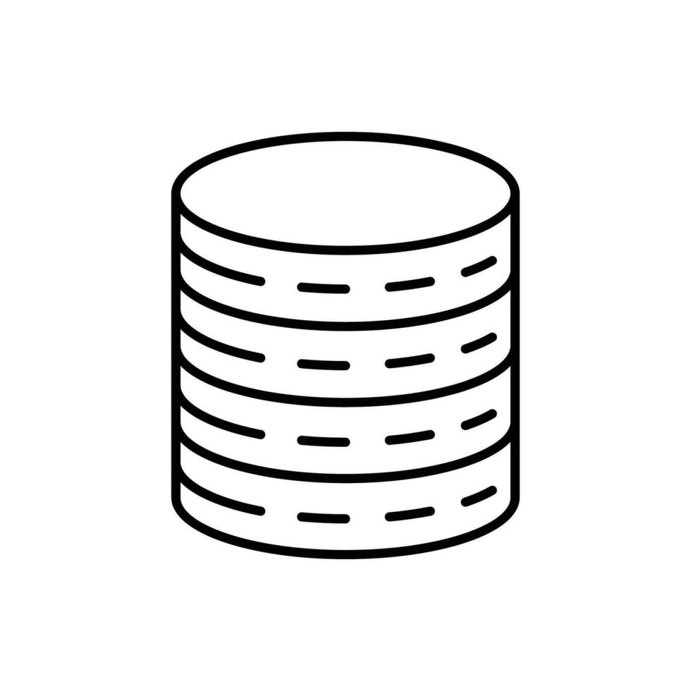 database icon design. computer server sign and symbol. vector