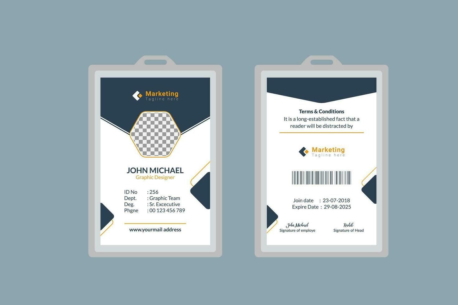 Abstract id card Design vector