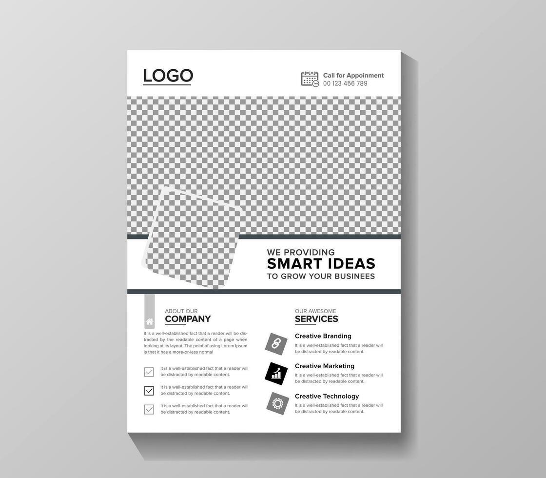 Promotional flyer Provide Smart ideas flyer template design in illustrator vector