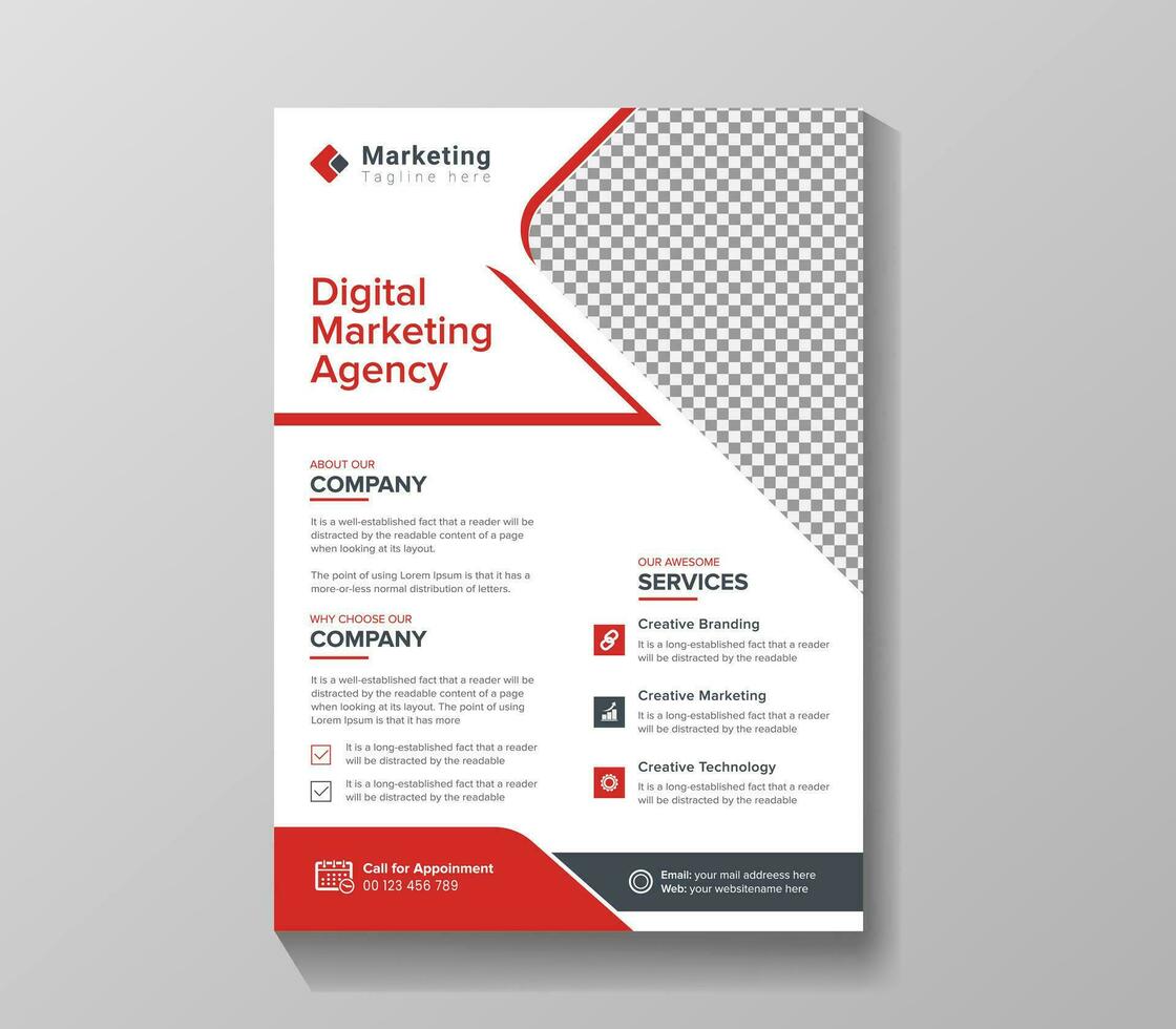 Corporate business company flyer design Editable flyer template vector