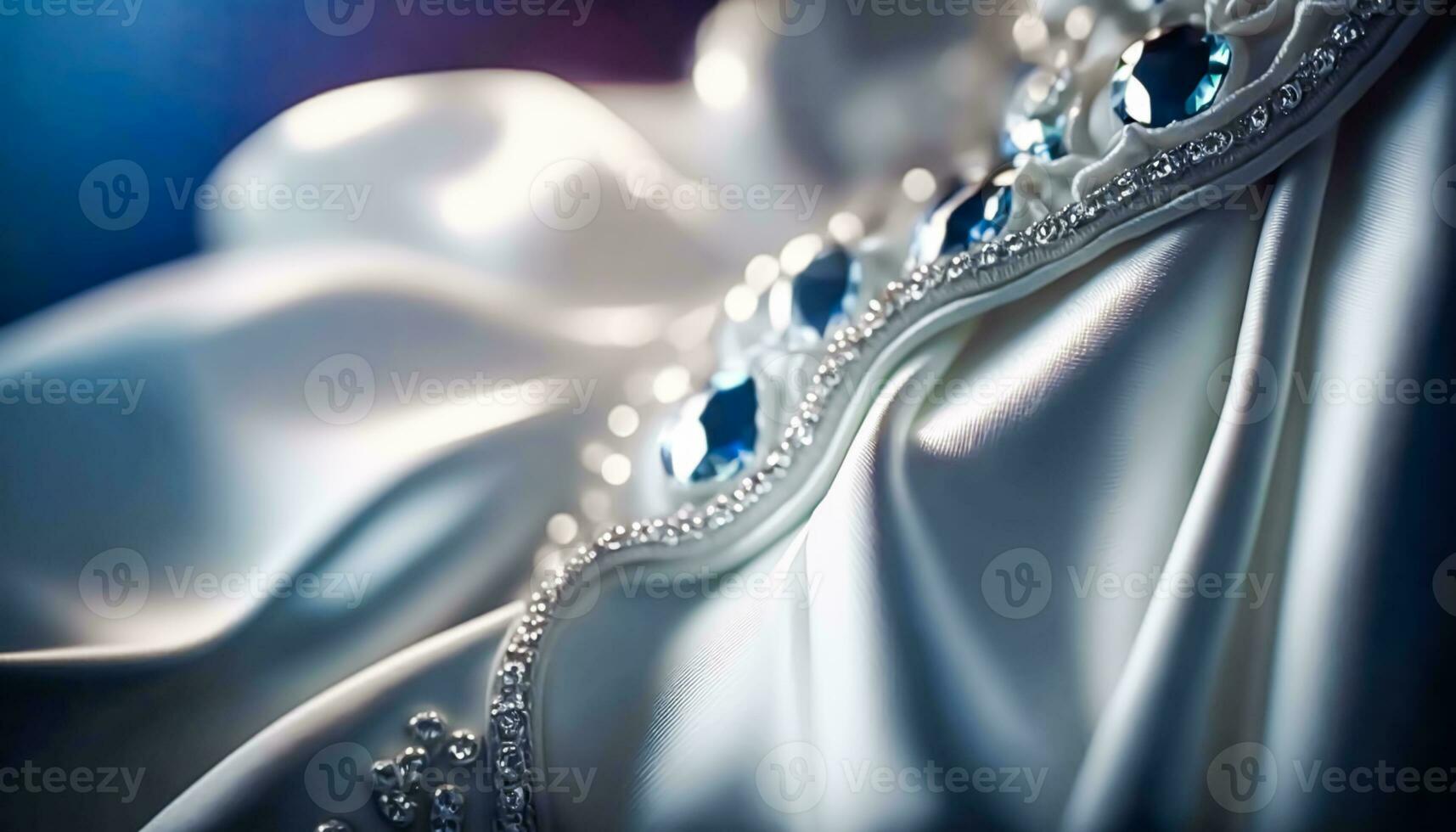 AI generated Blue diamond and white diamonds jewellery design collection gem masterpiece, luxury exclusive sapphire gemstone and exquisite premier bespoke jeweller custom-cut sapphires. Generative Ai photo