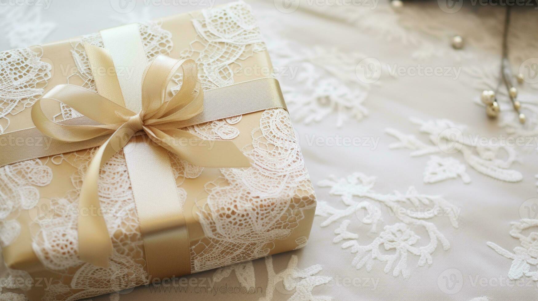 AI generated Christmas gift wrapping idea for boxing day and winter holidays in the English countryside tradition photo