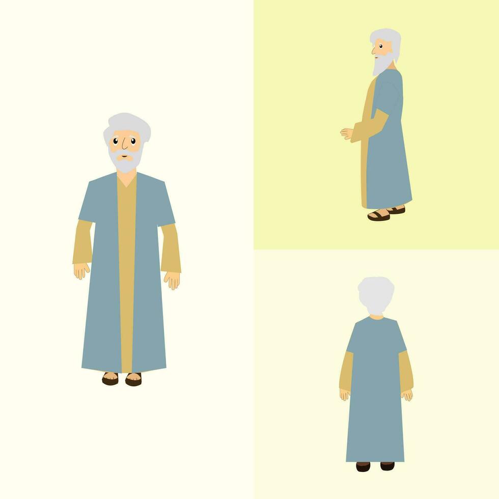 musulmán hombre en tradicional disfraz vector