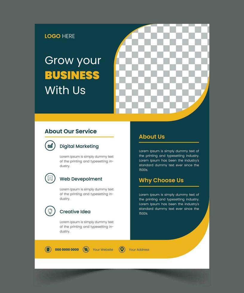 Creative and modern business flyer design vector