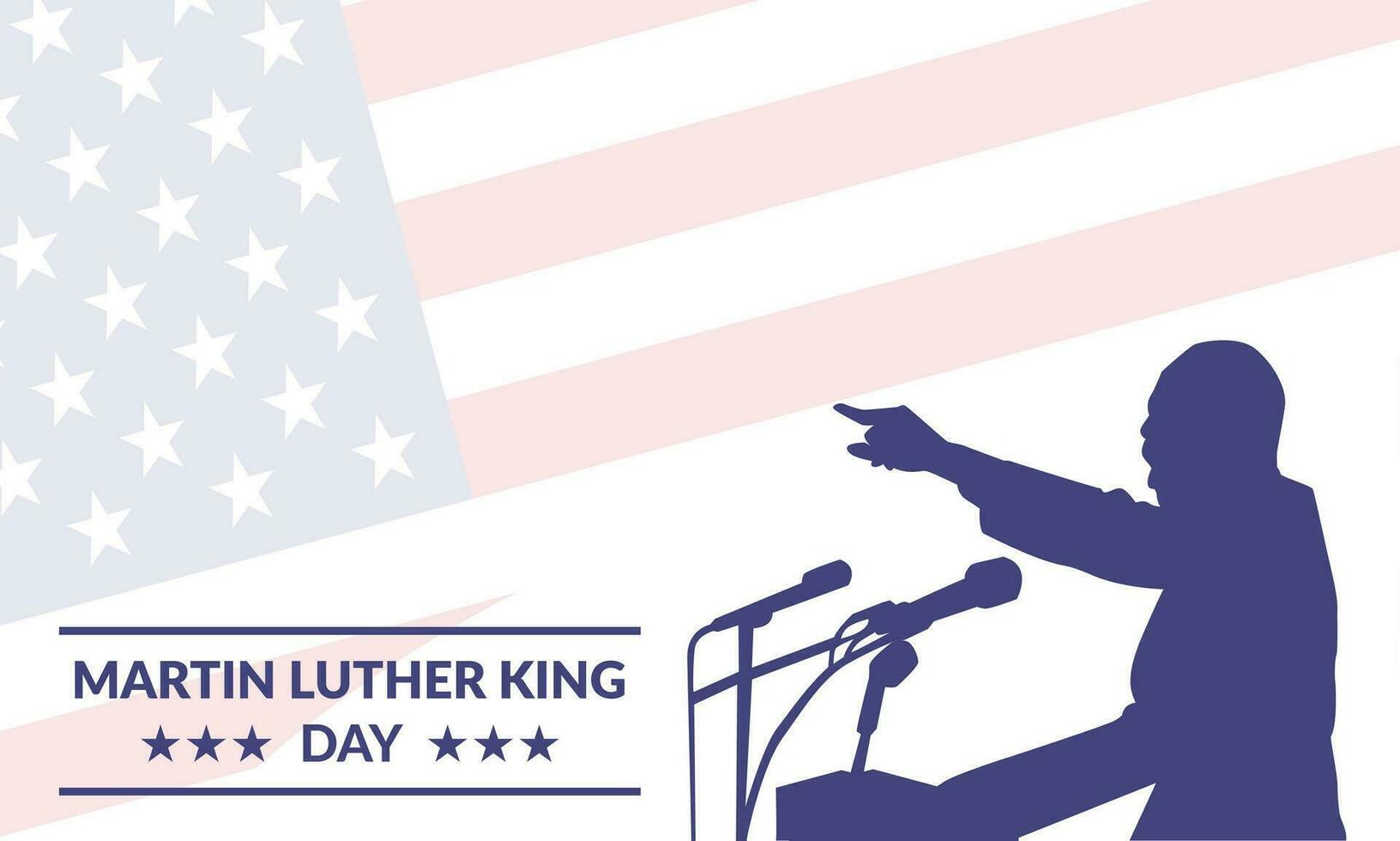 Martin Luther King Day illustrative poster vector