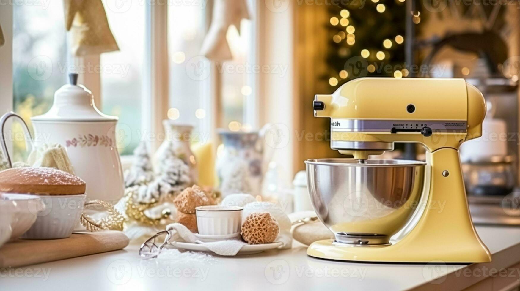 AI generated Christmas baking, holidays recipe and home cooking, holiday bakes, ingredients and preparation in English country cottage kitchen, homemade food and cookbook photo