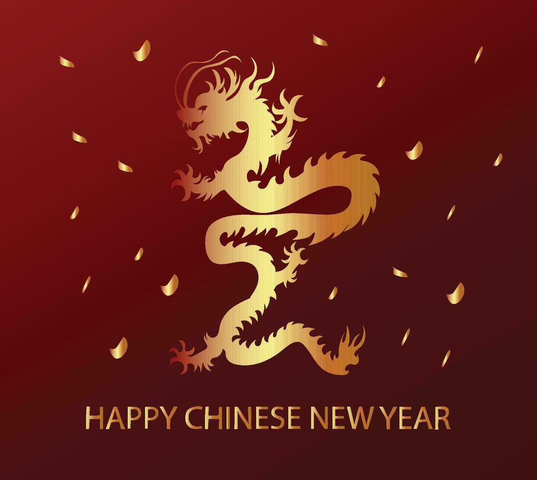 free vector 2024 dragon happy new year vector