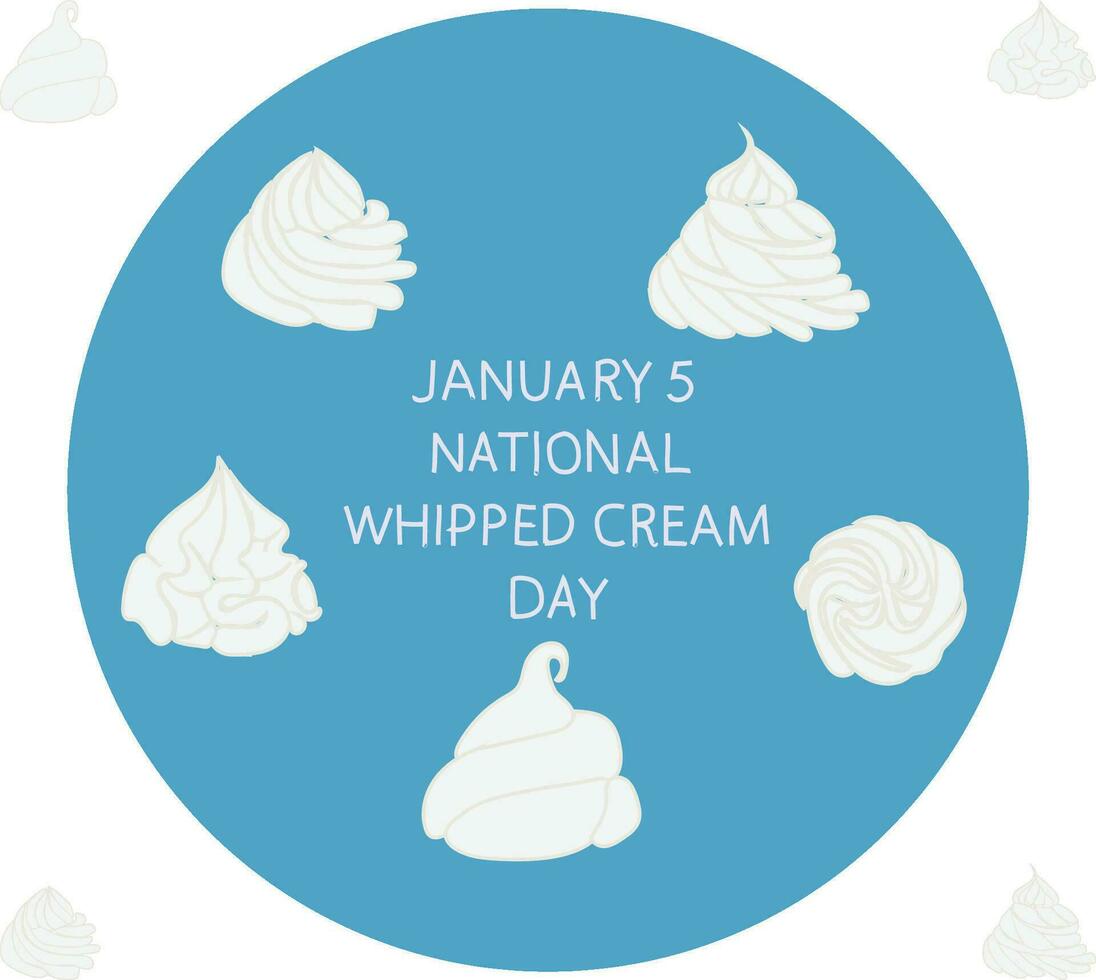 national whipped cream day vector