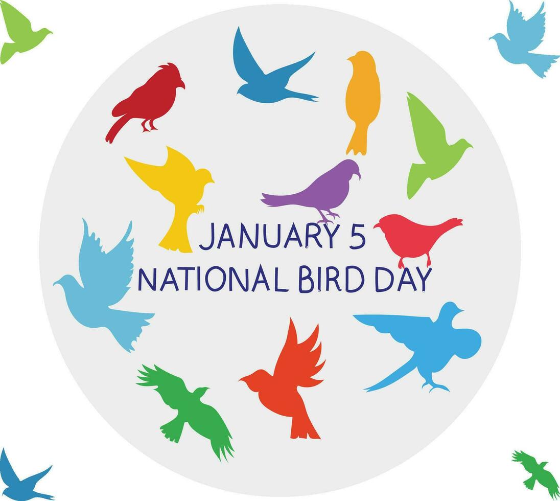 nacional pájaro día vector