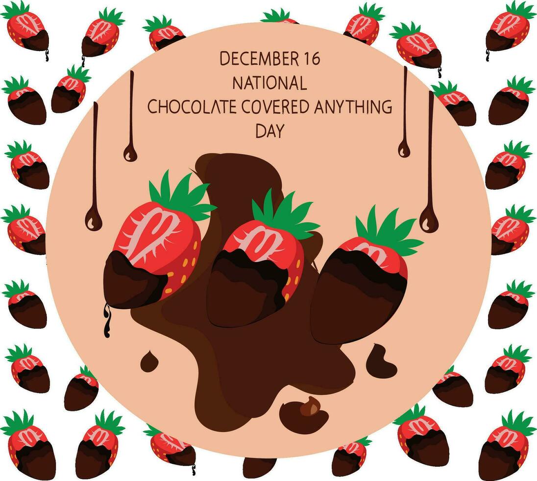 free vector national chocolate covered anything day vector illustration