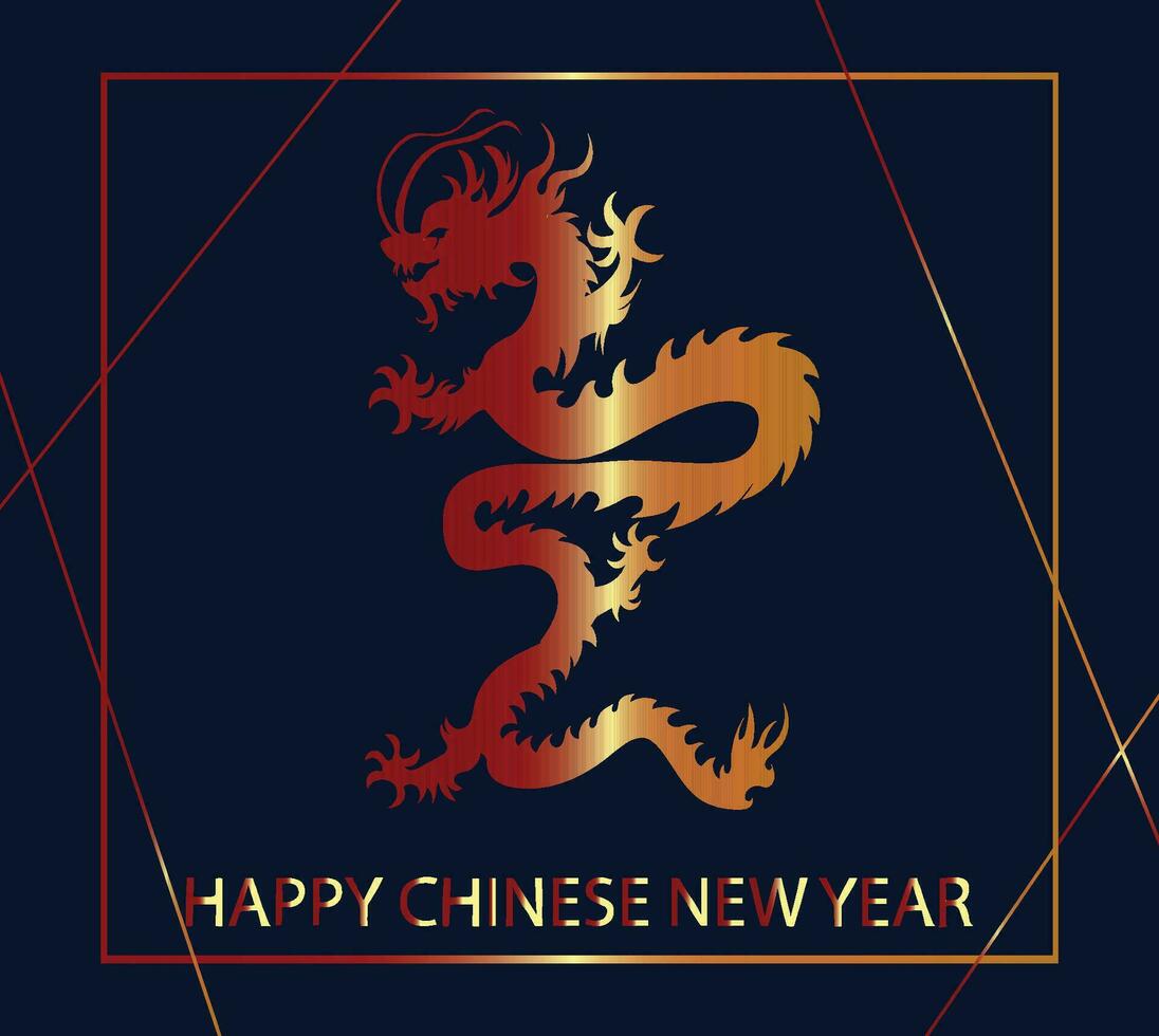 free vector 2024 dragon happy new year vector