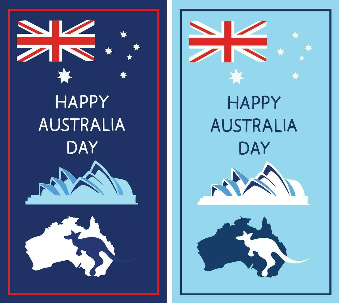 feliz dia de australia vector