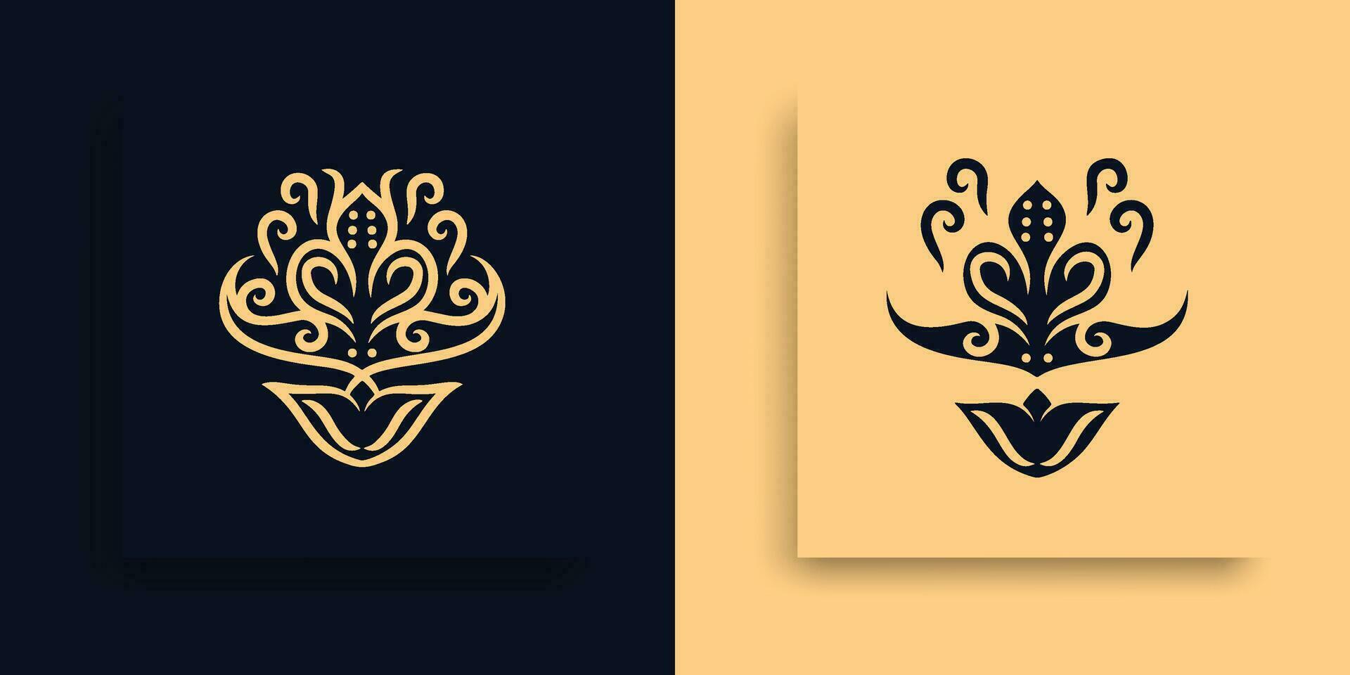 dos diferente diseños para un flor y un flor vector