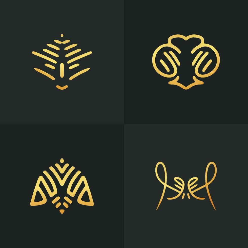 four different logos for a company vector