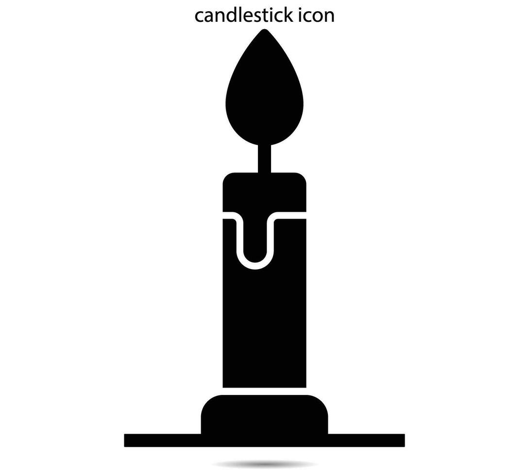 Candlestick icon, Vector illustrator