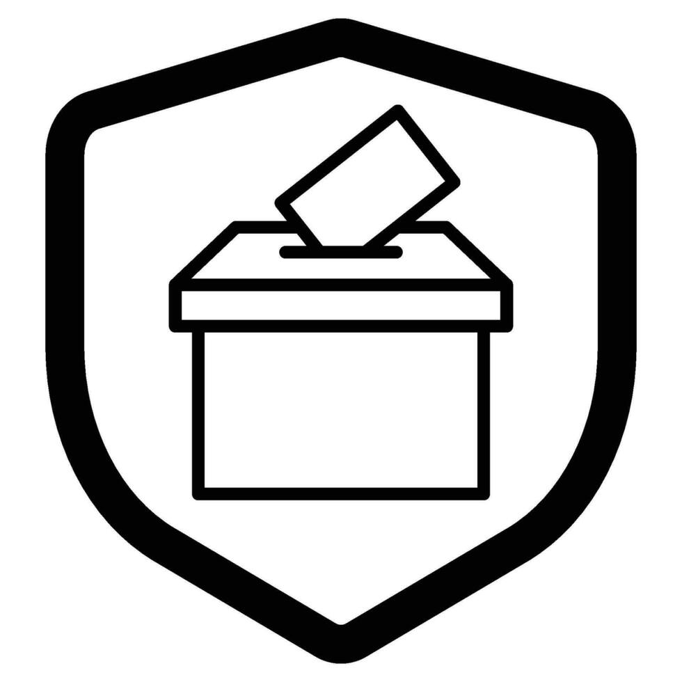 Protected Ballot Box icon vector