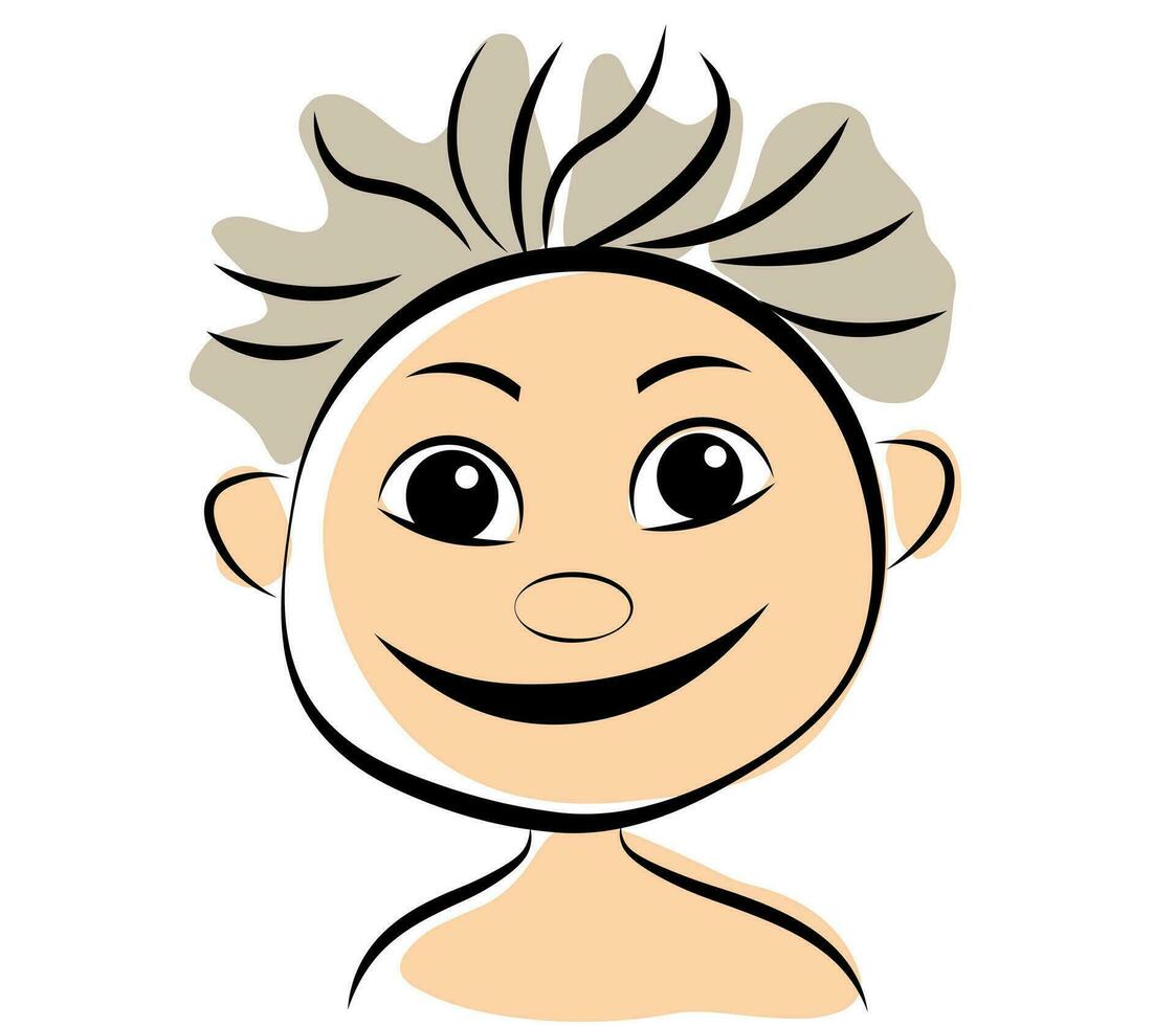 Portrait of a boy on a white background vector