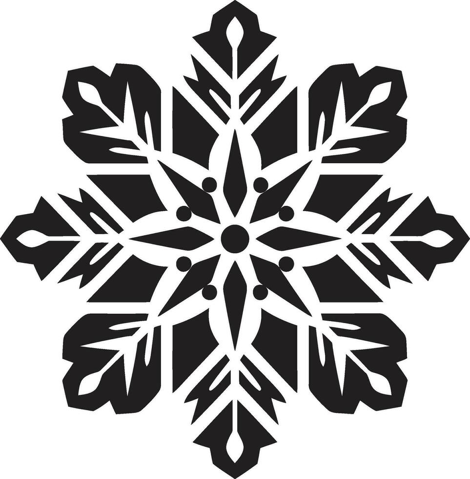 Snowflakes Grace Unveiled Iconic Emblem Design Icy Intricacies Revealed Logo Vector Design