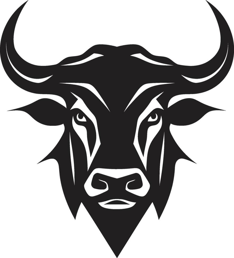 HornCraft Sleek Bull Head Vector Emblem TaurusMark Dynamic Vector Bull Head Icon