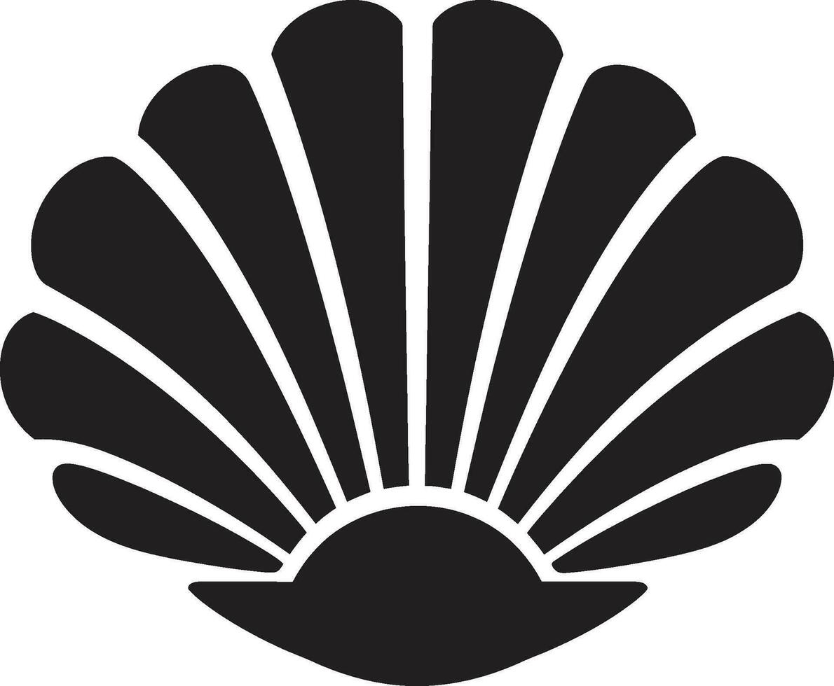 Coastal Chic Illuminated Vector Logo Design Shellfish Serenade Unfurled Iconic Emblem Icon