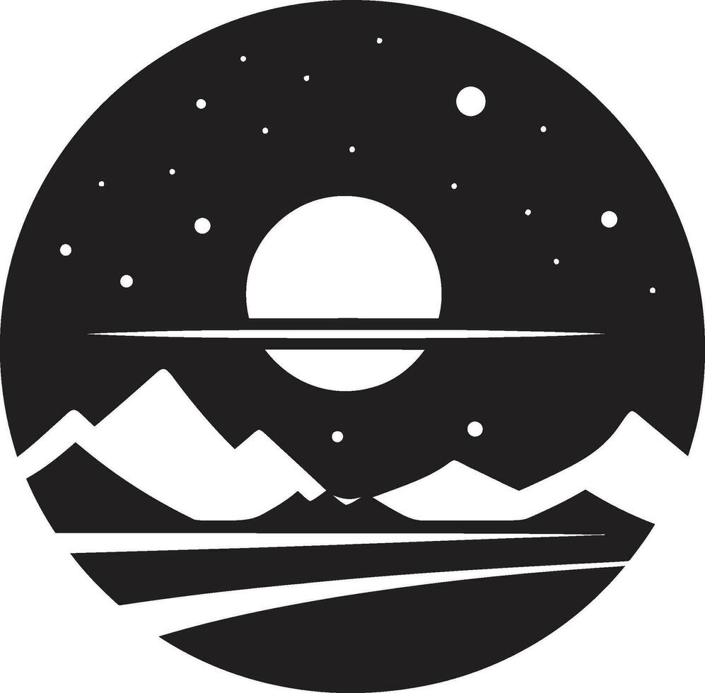 Stellar Navigation Vector Logo Design Cosmic Majesty Planet Icon Emblem