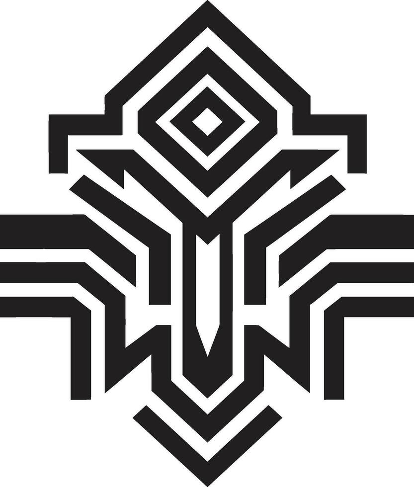 Deco Prismatics Logo Vector Design Artistic Deco Patterns Geometric Icon Emblem