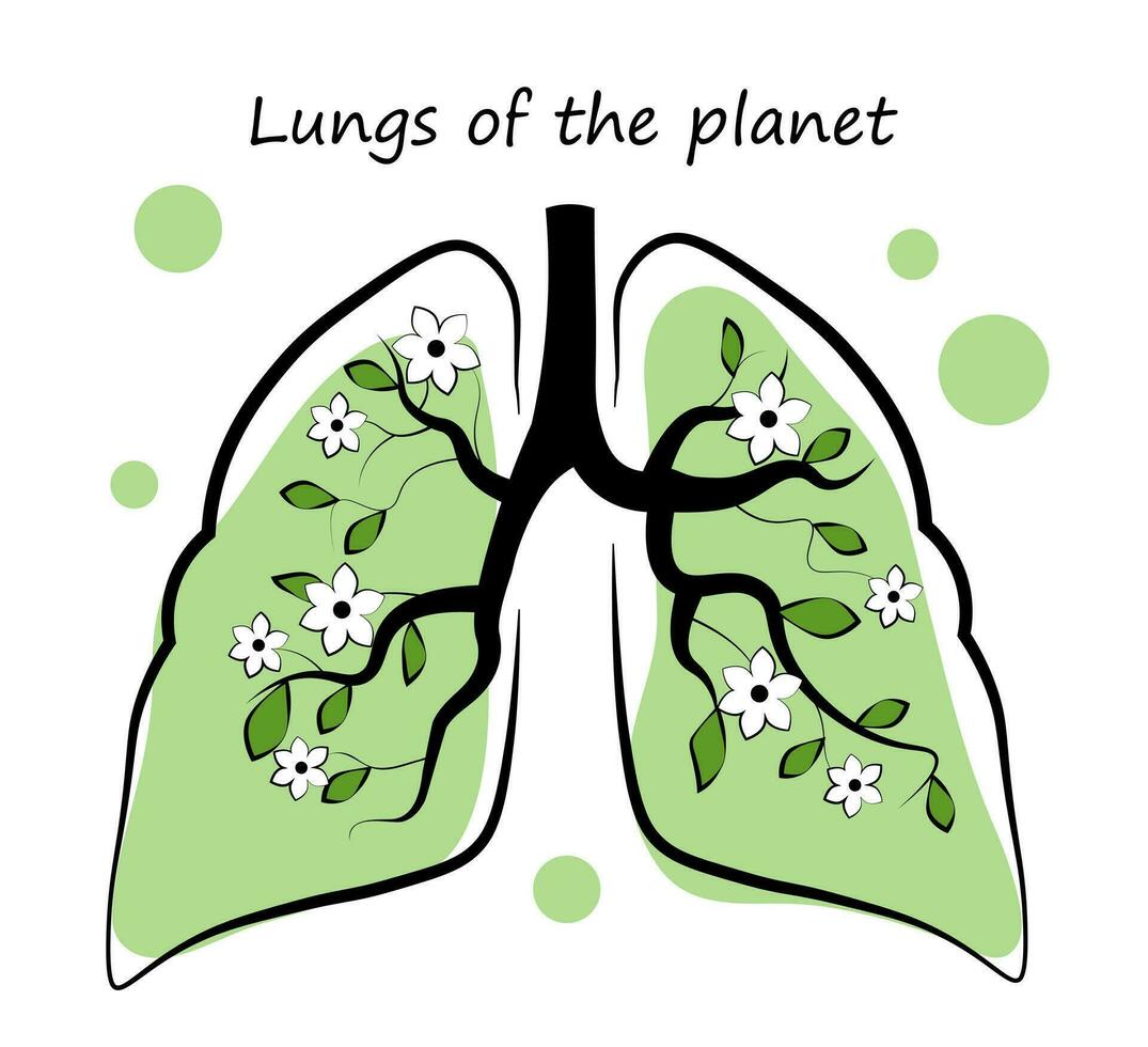 Plants are the lungs of the planet vector