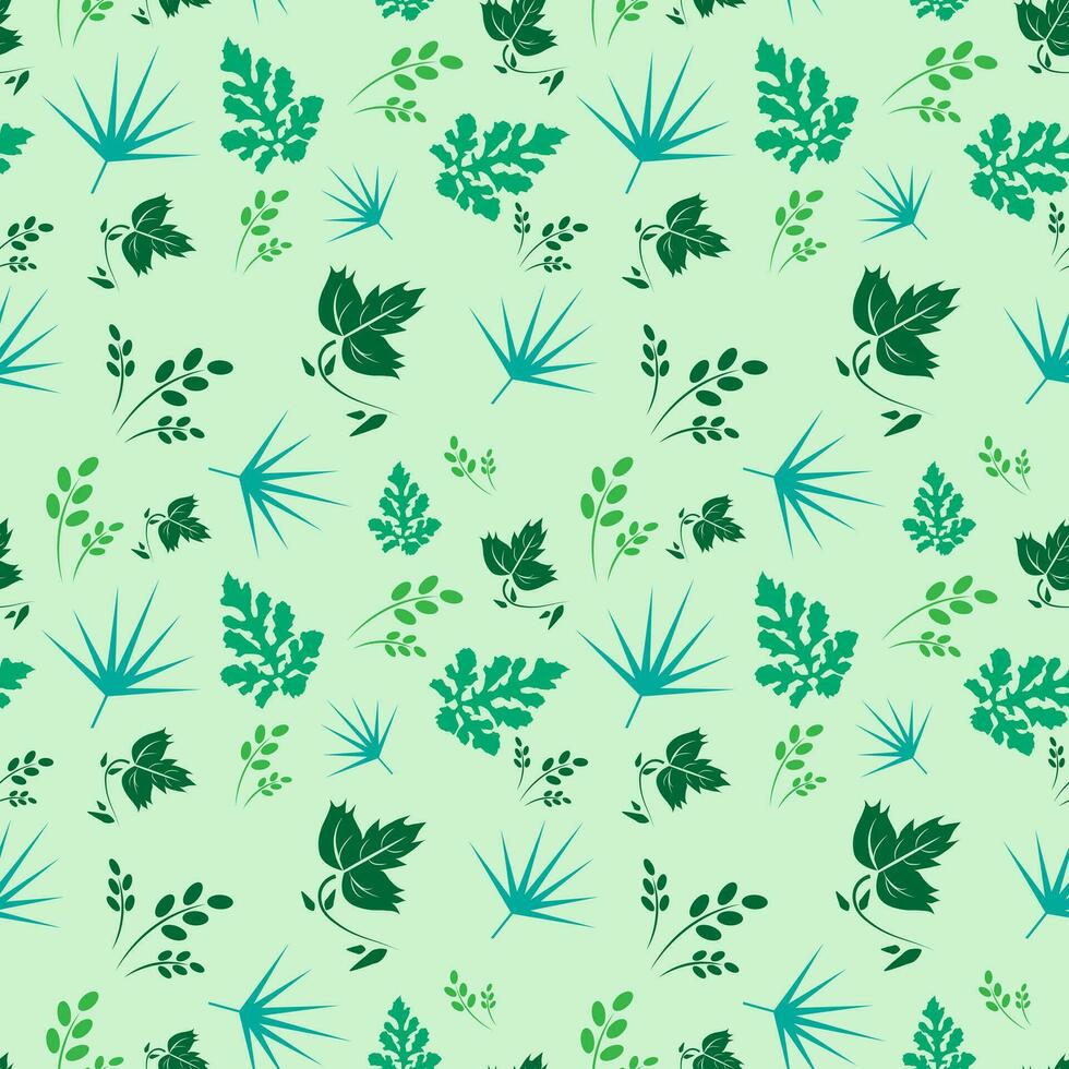 Seamless texture with leaves vector