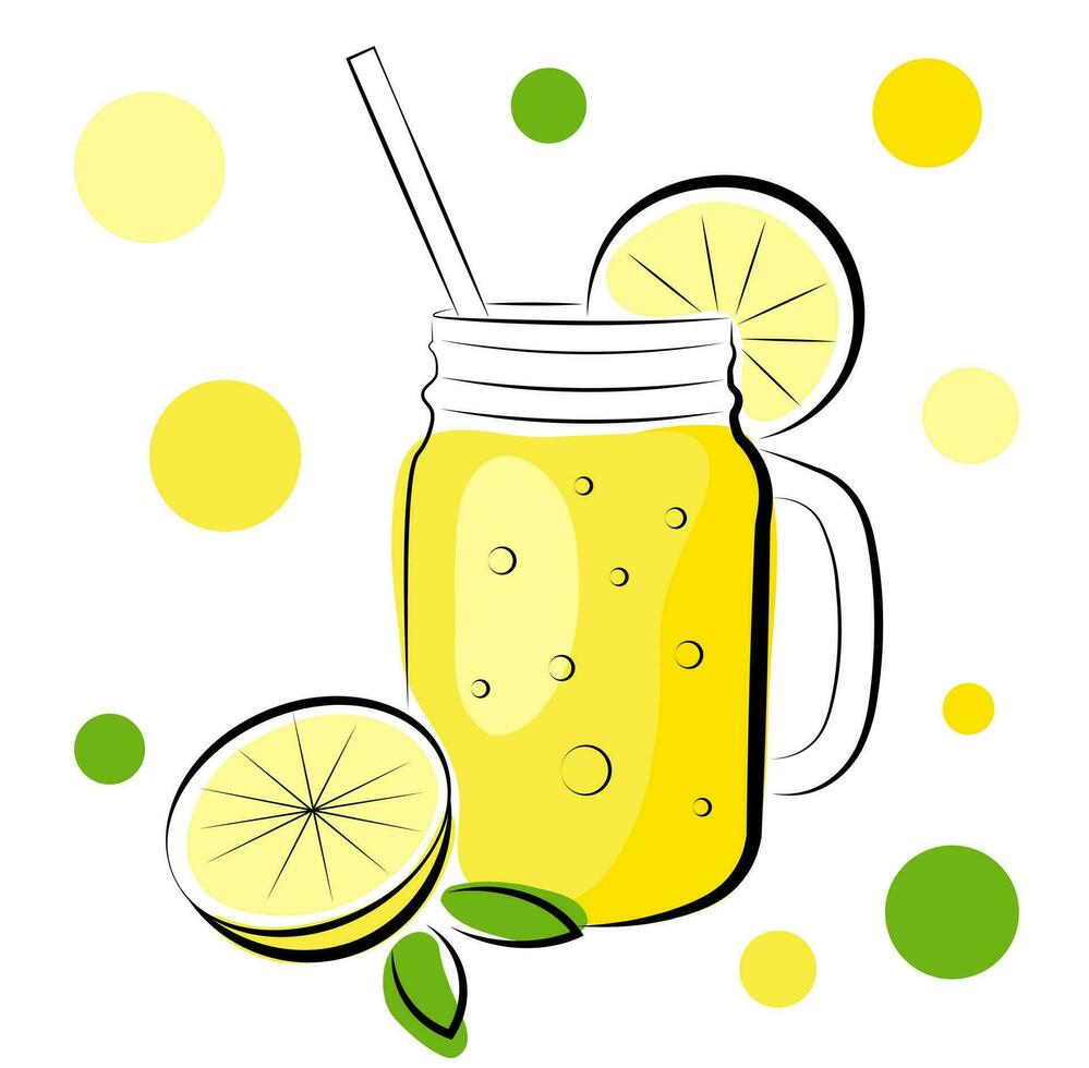 Lemonade on a white background vector